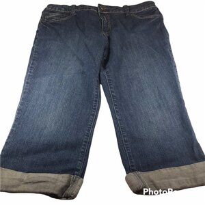 Apt 9 Women's Cuffed Capris Jeans Size 16 Preowned